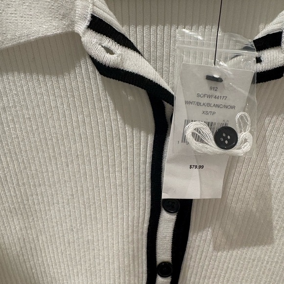 Saks Fifth Ave Button Sweater NWT - Picture 2 of 5